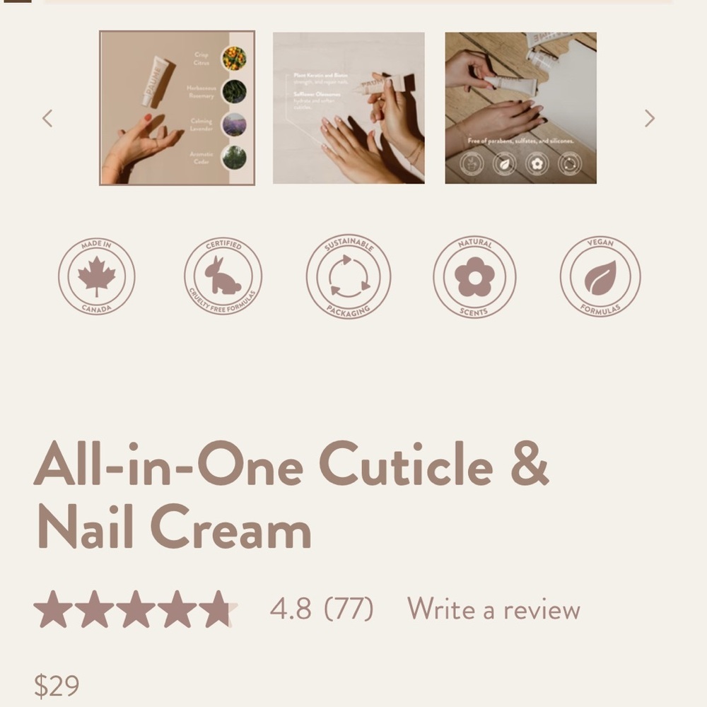 Paume All in One Cuticle and Nail Cream | NEW | 22mL | Signature Scent - Picture 3 of 16